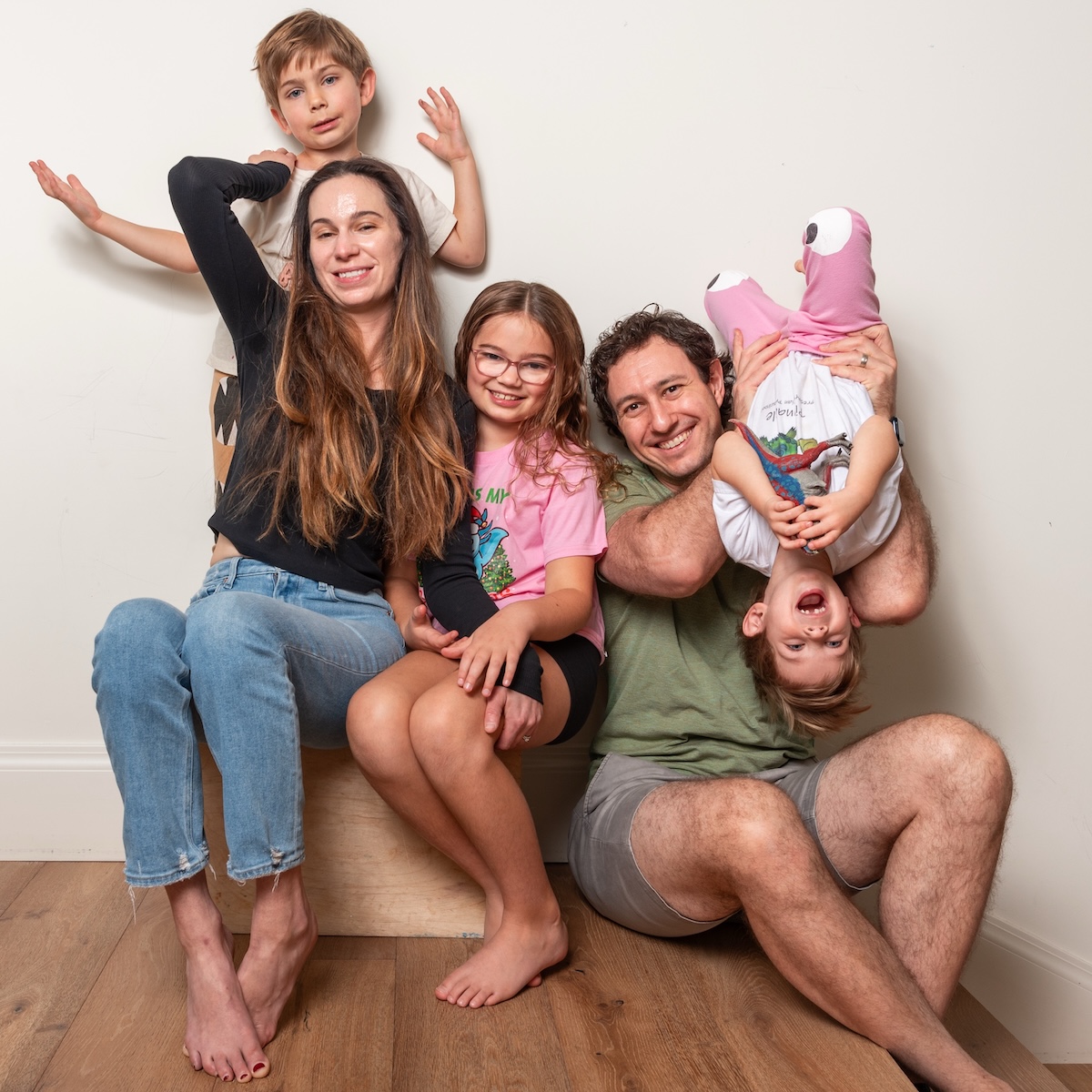 Tony Calvis, Jr. with his wife and three children